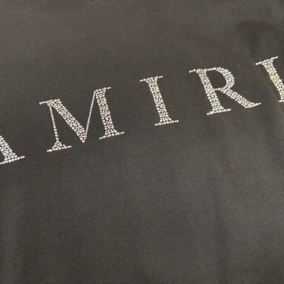 Men’s Amiri Black Bejeweled Sweater Size Large - Picture 5 of 5